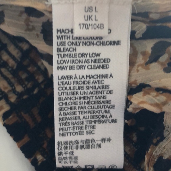 “Last One” Free People Roma Animal Print Top - Picture 3 of 4